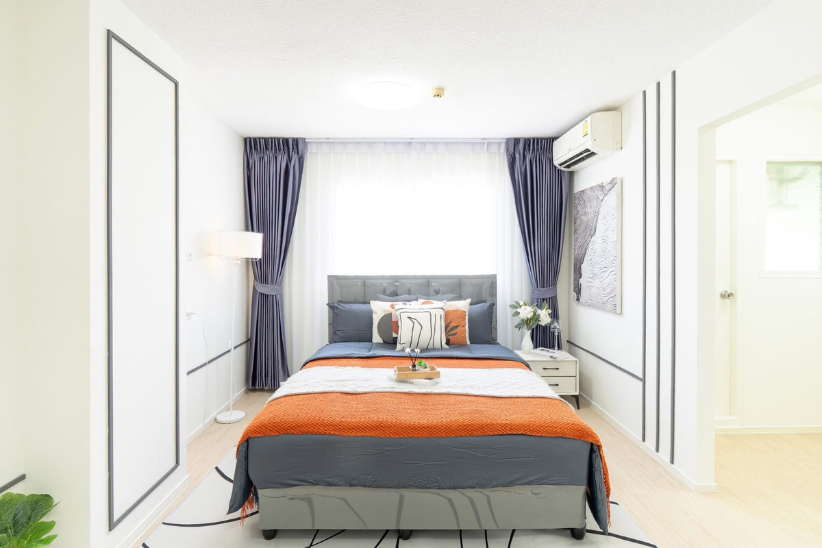 For SaleCondoLadkrabang, Suwannaphum Airport : Newly decorated condo Romklao - #Lat Krabang || ✨ 𝟭 Bedroom 𝟮 Bathroom || 🚝 𝟱 Minutes Airport Link #Lat Krabang