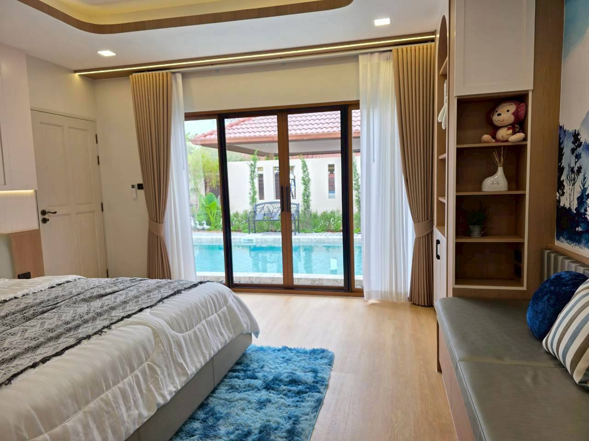 ให้เช่าพัทยา บางแสน ชลบุรี สัตหีบ : บ้านพูลวิลล่า  สไตล์ Cottage Garden รายล้อมด้วยต้นไม้ ดอกไม้ เหมาะสำหรับคนที่ชอบความผ่อนคลาย ใกล้ชิดธรรมชาติ 