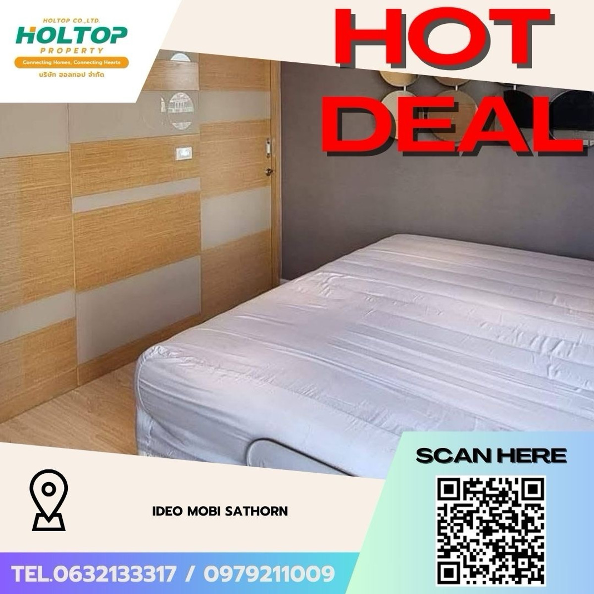 ให้เช่าคอนโดวงเวียนใหญ่ เจริญนคร : #Z5037💥 180369 🔥ให้เช่าคอนโด Ideo Mobi Sathorn (รหัสเดิม Z2015)