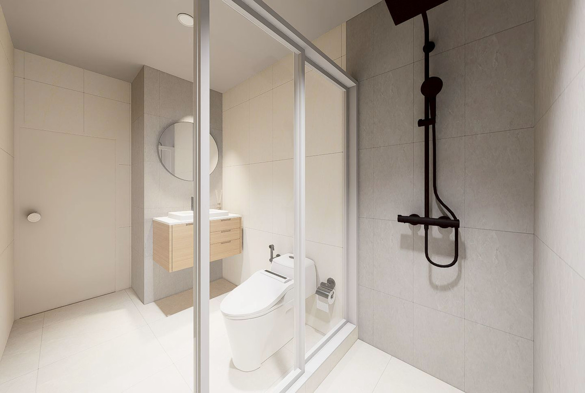 For SaleCondoPattanakan, Srinakarin : Introducing a new model, size 67 sq m, close to the BTS only 150 meters, 2 bedroom, 1 bathroom condo.