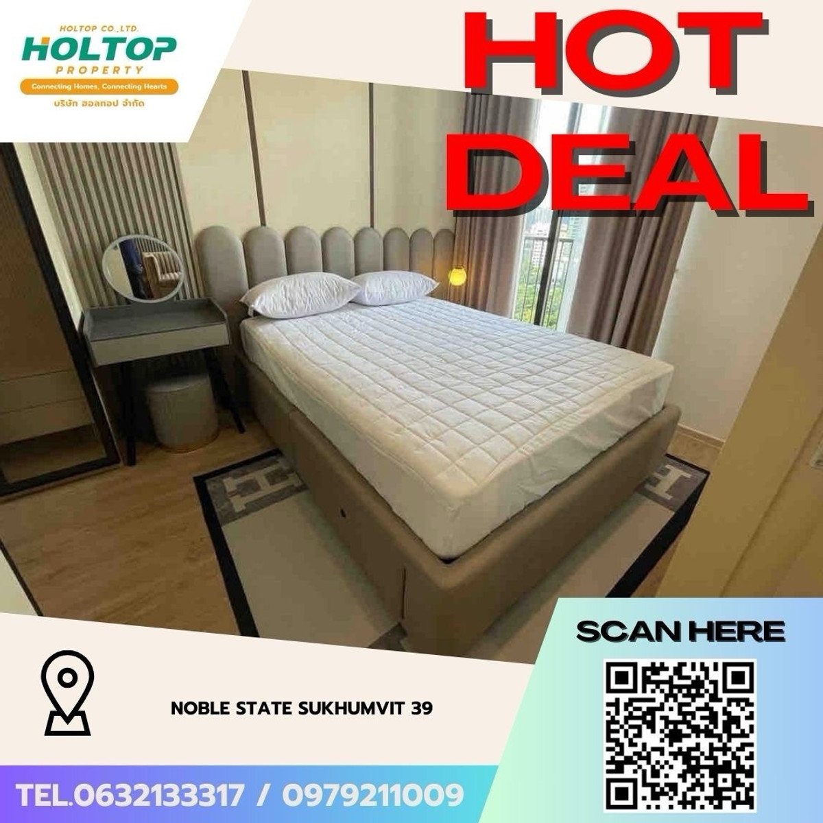 ให้เช่าคอนโดสุขุมวิท อโศก ทองหล่อ : #Z5046💥 180369🔥ให้เช่าคอนโด Noble State Sukhumvit 39 (รหัสเดิม S4887)