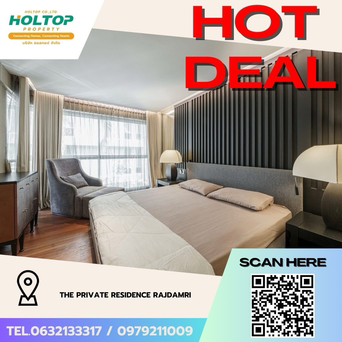 For RentCondoWitthayu, Chidlom, Langsuan, Ploenchit : #Z5053💥 180369🔥Condo for rent The Private Residence Rajdamri.