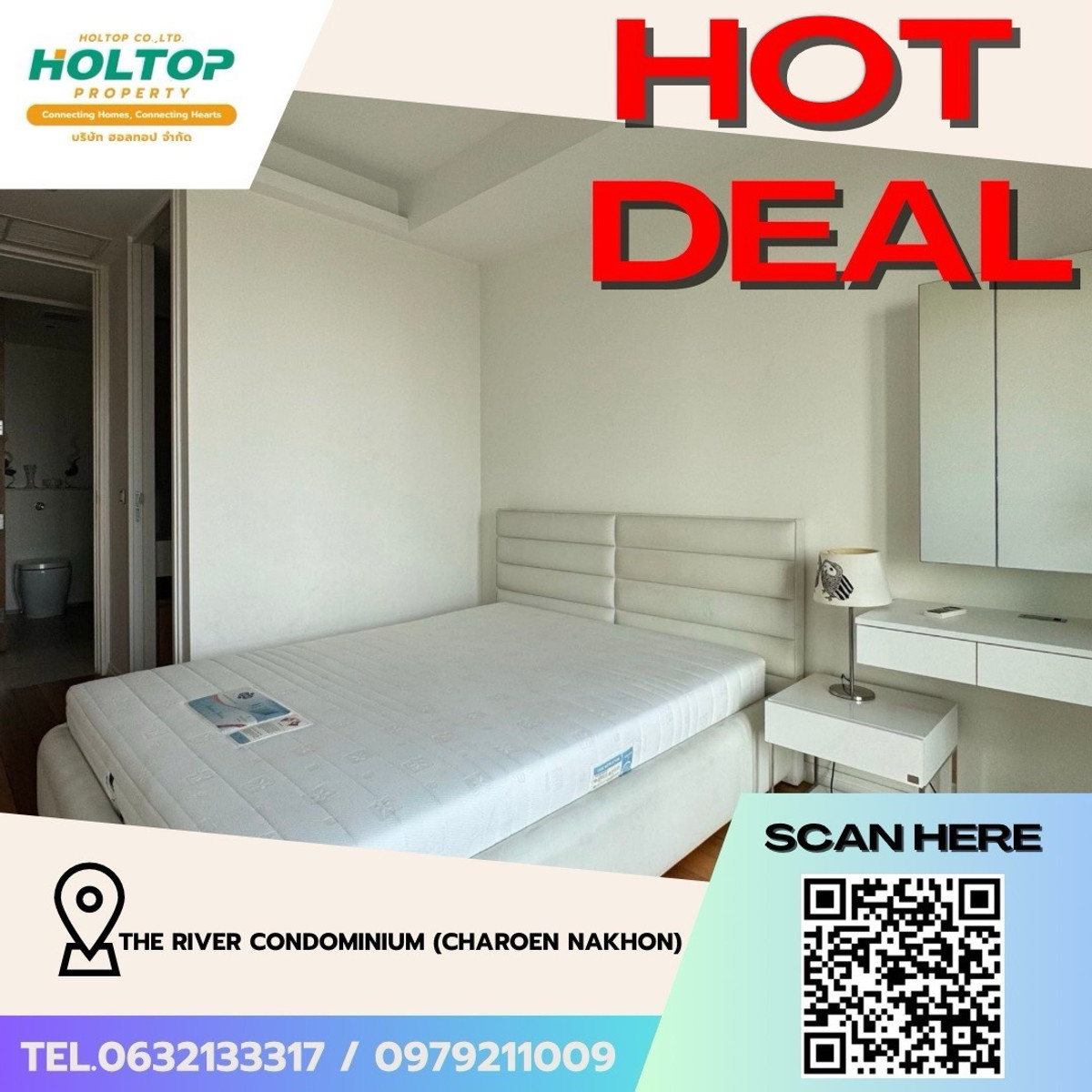 คอนโดวงเวียนใหญ่ เจริญนคร : #Z5036💥 180369 🔥ให้เช่าคอนโด The River Condominium (Charoen Nakhon)