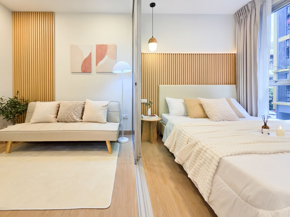 ขายคอนโดรามคำแหง หัวหมาก : K-6808 ห้องสวย Style minimal ยกกระเป๋าเข้าอยู่ได้เลย 🔥🔥 ขายด่วน ! พลัมคอนโด รามคำแหง 60 อินเตอร์เชนจ์ พร้อมอยู่