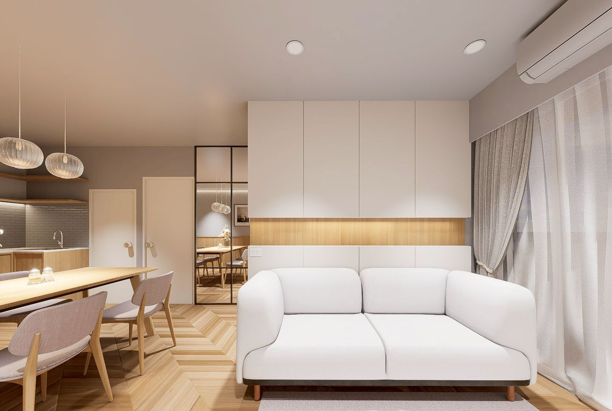 For SaleCondoPattanakan, Srinakarin : Introducing a new model, size 67 sq m, close to the BTS only 150 meters, 2 bedroom, 1 bathroom condo.