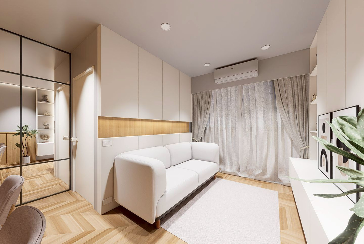 For SaleCondoPattanakan, Srinakarin : Introducing a new model, size 67 sq m, close to the BTS only 150 meters, 2 bedroom, 1 bathroom condo.