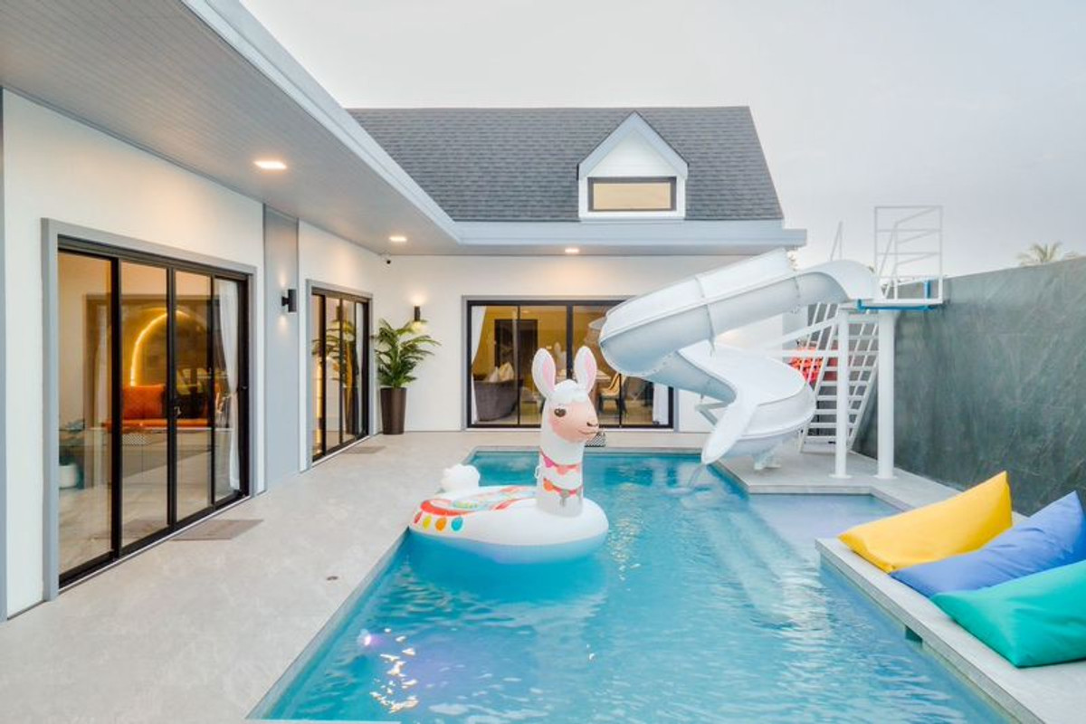 ขายชะอำ เพชรบุรี : Pool Villa 2 หลัง ขนาด 194 ตารางวา ตำบลชะอำ อำเภอชะอำ จังหวัดเพชรบุรี