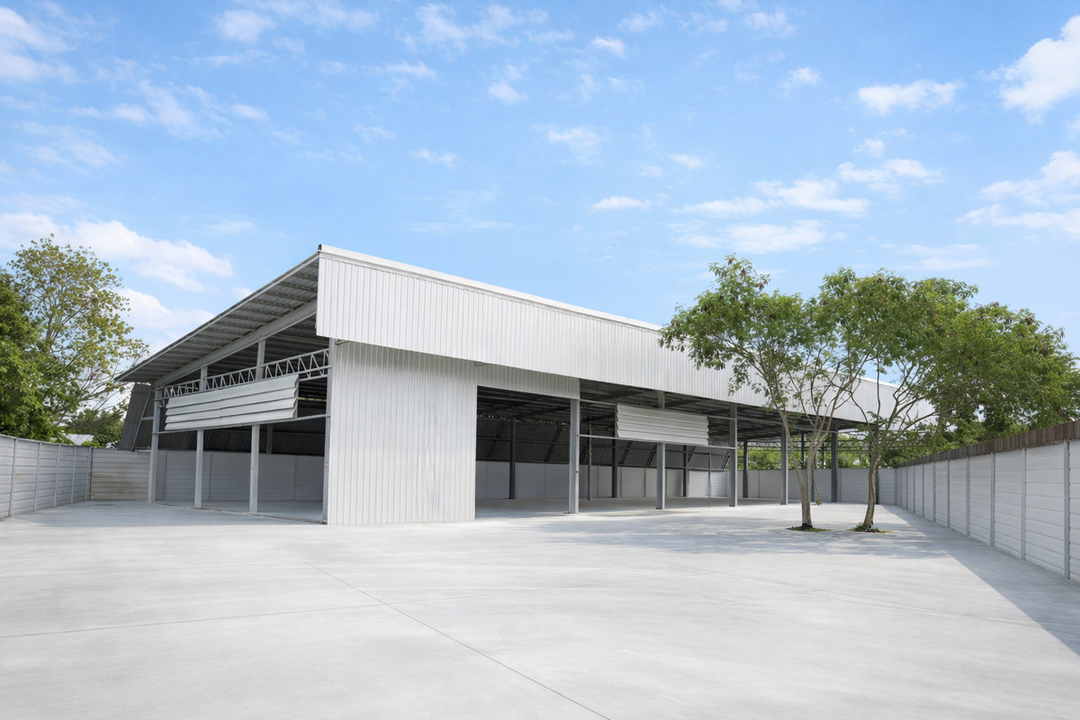 For RentWarehouseRathburana, Suksawat : Promotion🔥 New warehouse on Suksawat Road, size 855 sq m, land area 1 rai, wide yard📍 industrial purple area 📍 near the industrial ring