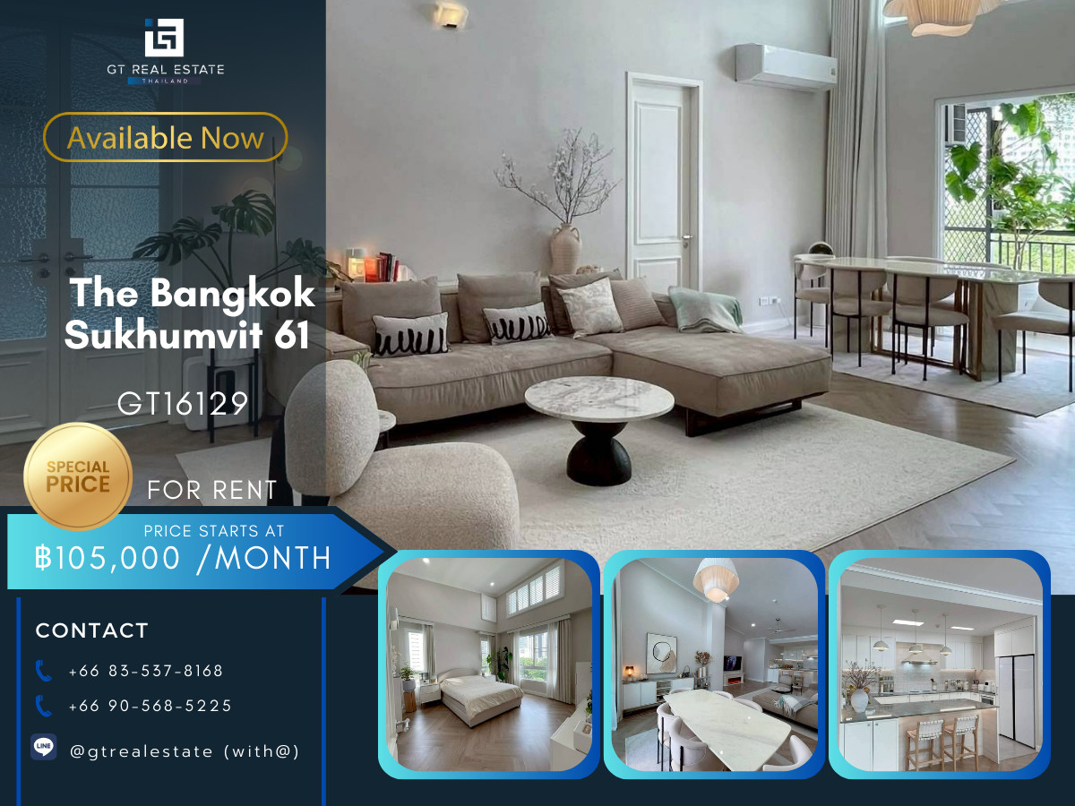 CondoSukhumvit, Asoke, Thonglor : ✨ GT16129 | Condo The Bangkok Sukhumvit 61, convenient travel, near BTS, beautifully decorated room, fully furnished, ready to move in!!