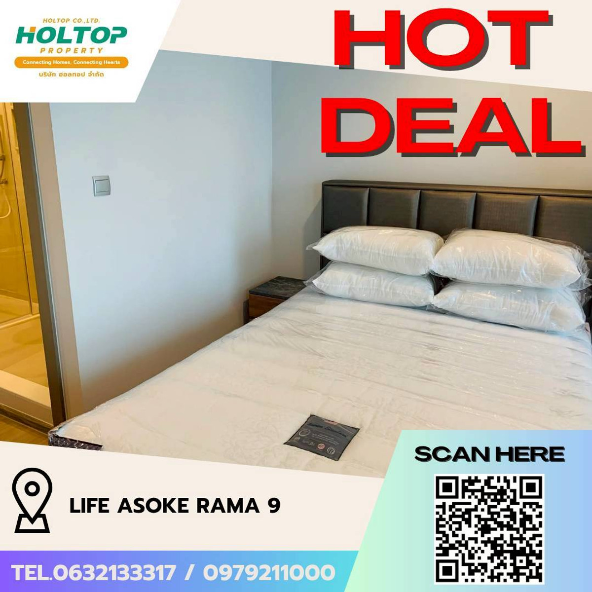 For RentCondoRama9, Petchburi, RCA : #L115 🎉 180369 Condo for rent  Life Asoke Rama 9  