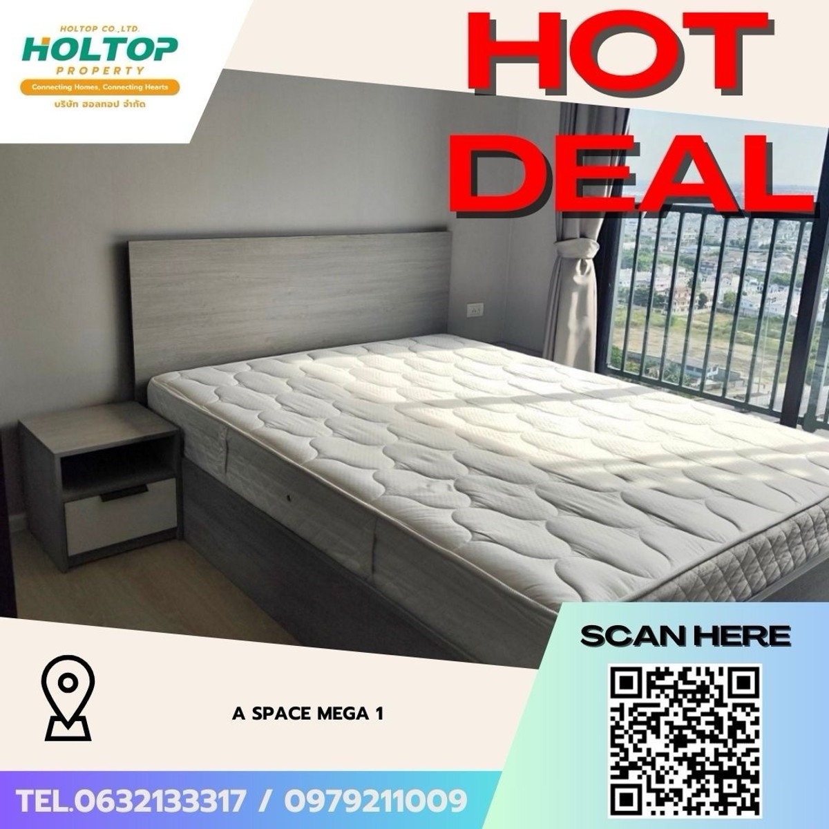 For RentCondoBangna, Bearing, Lasalle : #Z5056💥 190369 🔥Condo for rent A Space Mega 1