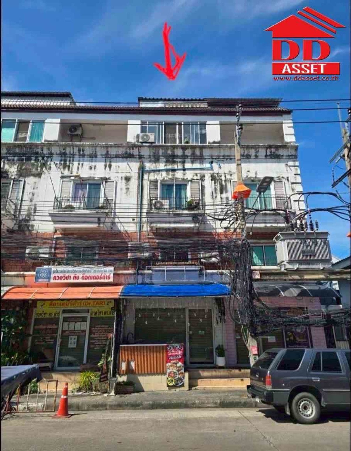 For SaleShop HouseSamut Prakan,Samrong : For sale: 4-story shophouse in front of Assumption College, Samut Prakan. Property code: T8241
