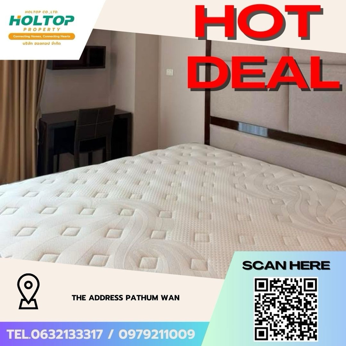 For RentCondoRatchathewi,Phayathai : #Z5082💥 190369 🔥Condo for rent The Address Pathum Wan