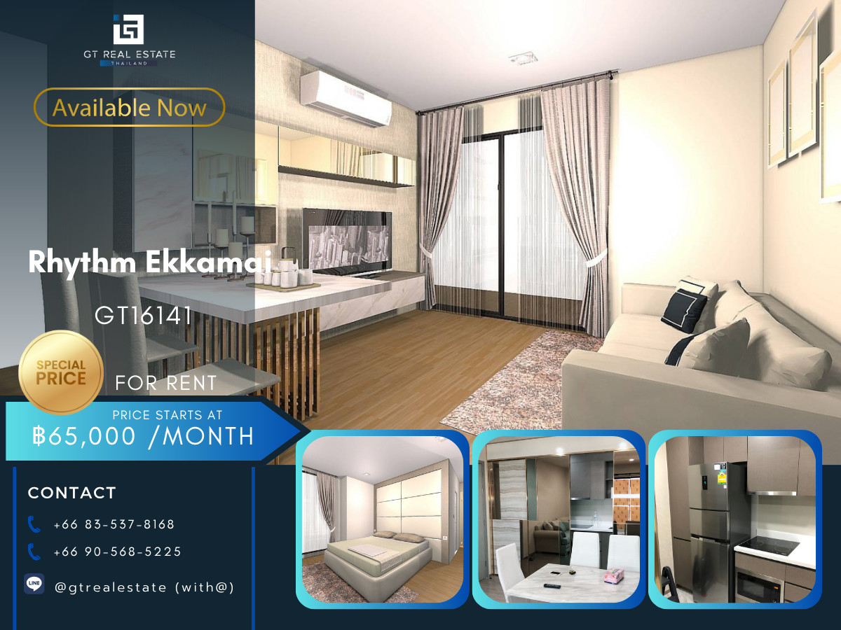 คอนโดสุขุมวิท อโศก ทองหล่อ : คอนโด Rhythm Ekkamai เดินทางสะดวก ใกล้รถไฟฟ้าบีทีเอส มีรถรับส่ง เฟอร์นิเจอร์ครบ พร้อมขายและเช่า!!