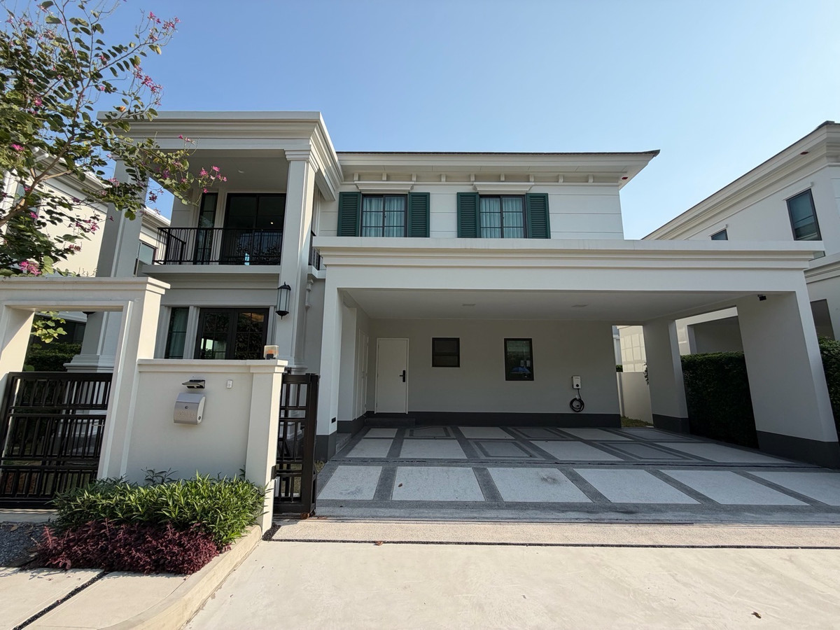 ให้เช่าบ้านบางนา แบริ่ง ลาซาล : ให้เช่าบ้านเดี่ยวหรู เศรษฐสิริ บางนา กม.10 บ้านเดี่ยวดีไซน์โมเดิร์น เรียบหรู ฟังก์ชันลงตัว เหมาะสำหรับครอบครัวที่ต้องการความเป็นส่วนตัวในโครงการระดับพรีเมียม