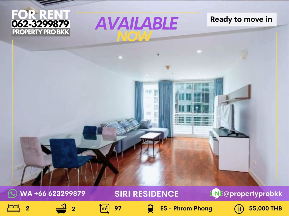 For RentCondoSukhumvit, Asoke, Thonglor : 🏙️ Prime Living at Siri Residence | Spacious 2BR Corner Unit Sukhumvit 24 – Just 300m from BTS Phrom Phong & Emporium
