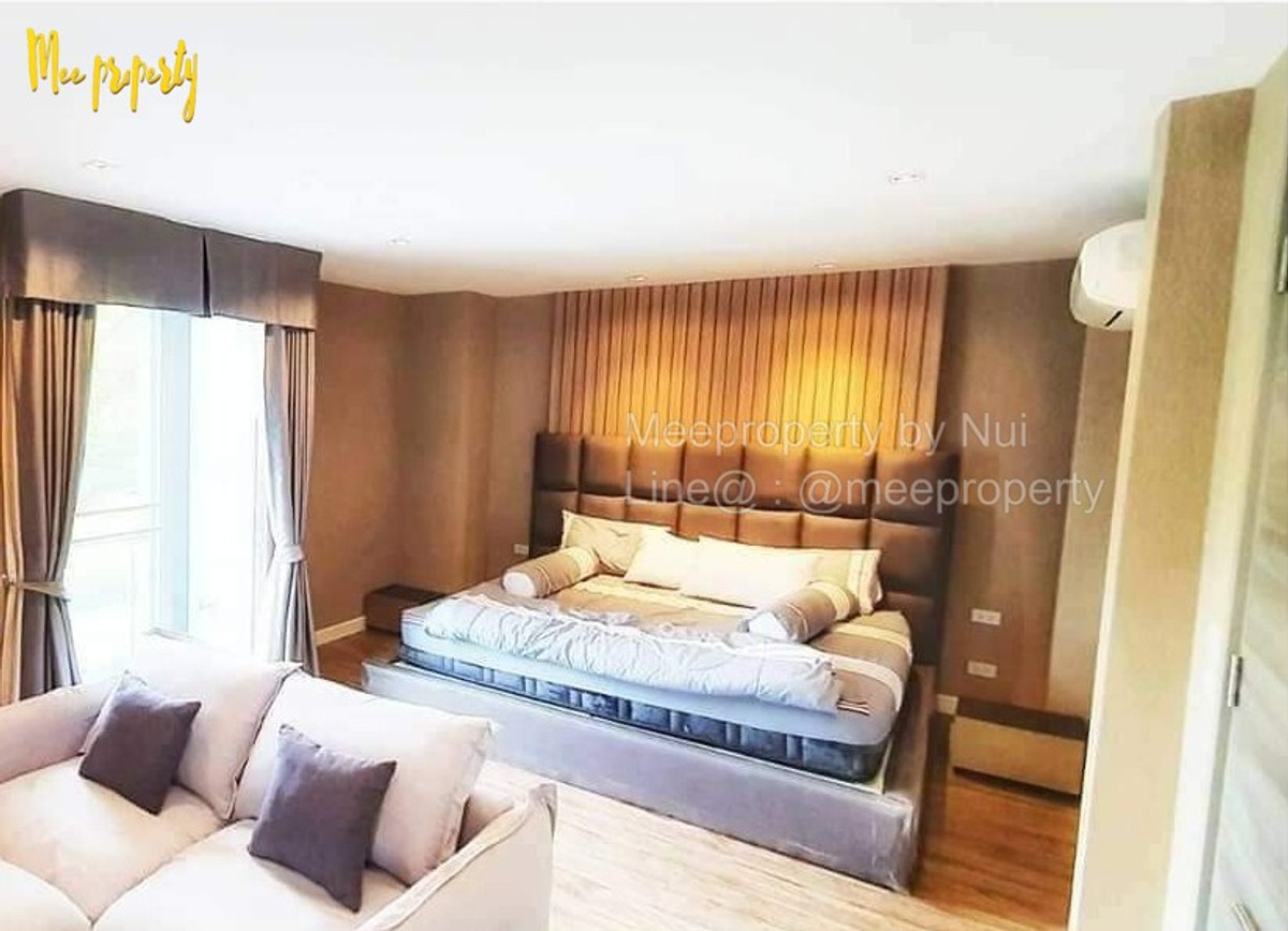 For RentHousePattanakan, Srinakarin : For rent, 3-story detached house, AQ ARBOR Suan Luang Rama 9, fully furnished. 🔥🔥In front of the garden, the best location in the project.   Single house project Three floors of luxury Premium level, modern style ME-046