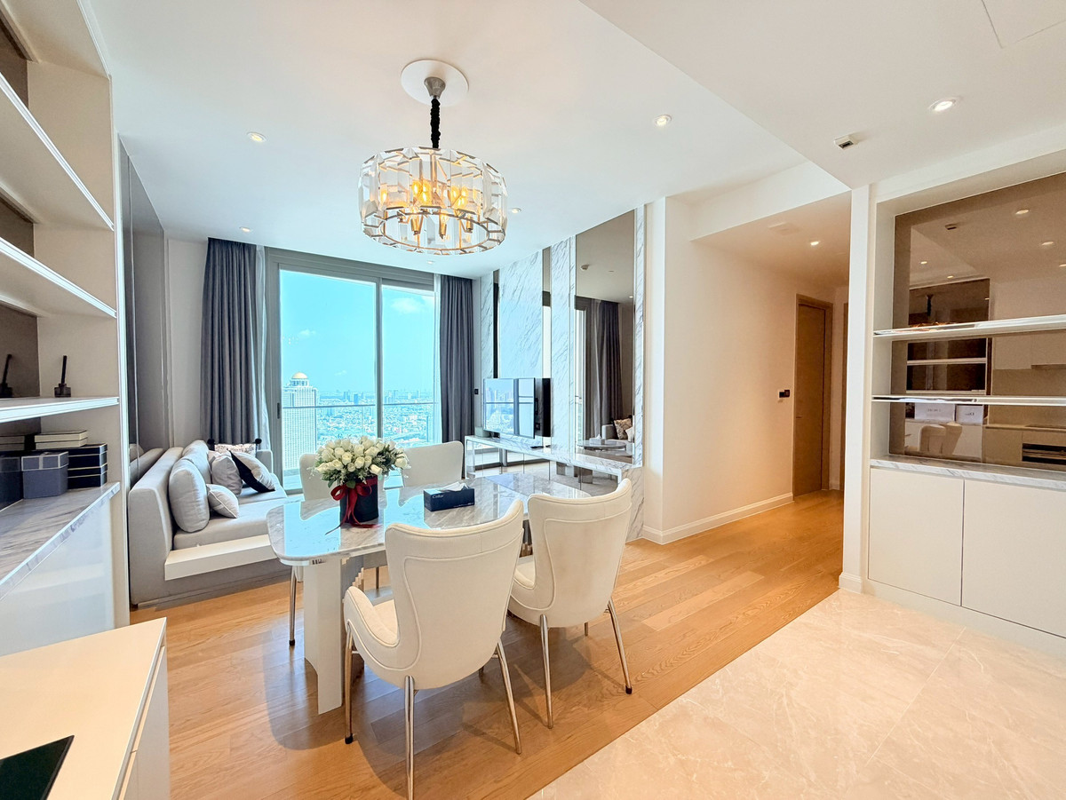 For RentCondoWongwianyai, Charoennakor : Super luxury condo for rent near BTS Charoen Nakhon ✨ Magnolias Icon Siam ✨2 bedrooms, fully furnished, high floor, Chao Phraya River view.