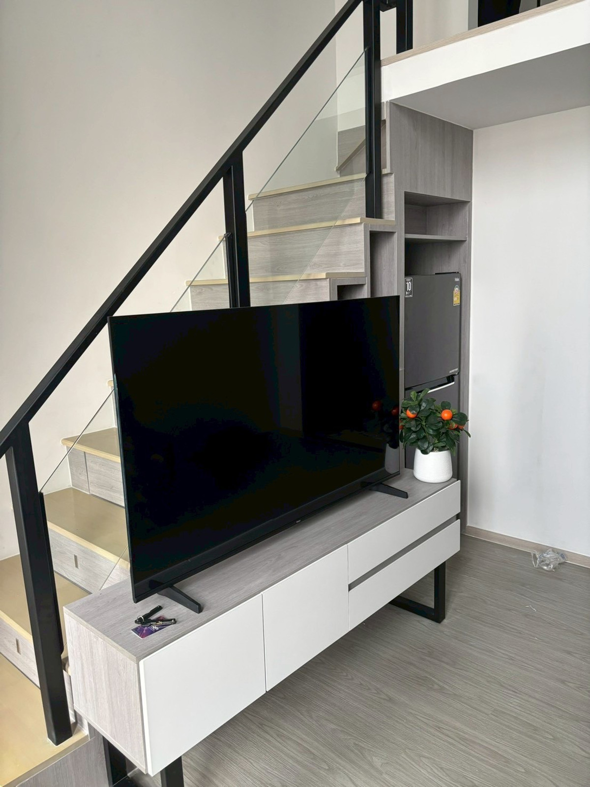 For RentCondoSeri Thai, Ramkhamhaeng Nida : 🏙✨ Origin Plug & Play Ramkhamhaeng Triple Station ✨🏙 📢📢 Duplex condo for rent, ready to move in 📢📢