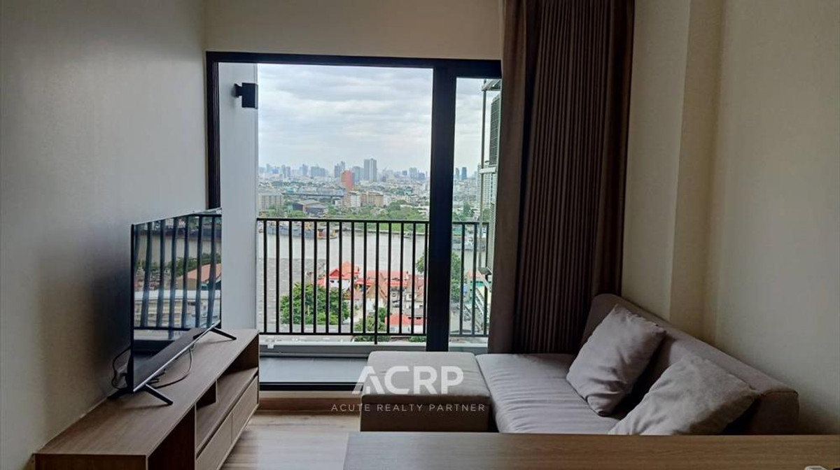 For SaleCondoWongwianyai, Charoennakor : Condo for sale with tenant, Niche Mono Charoen Nakorn, River view