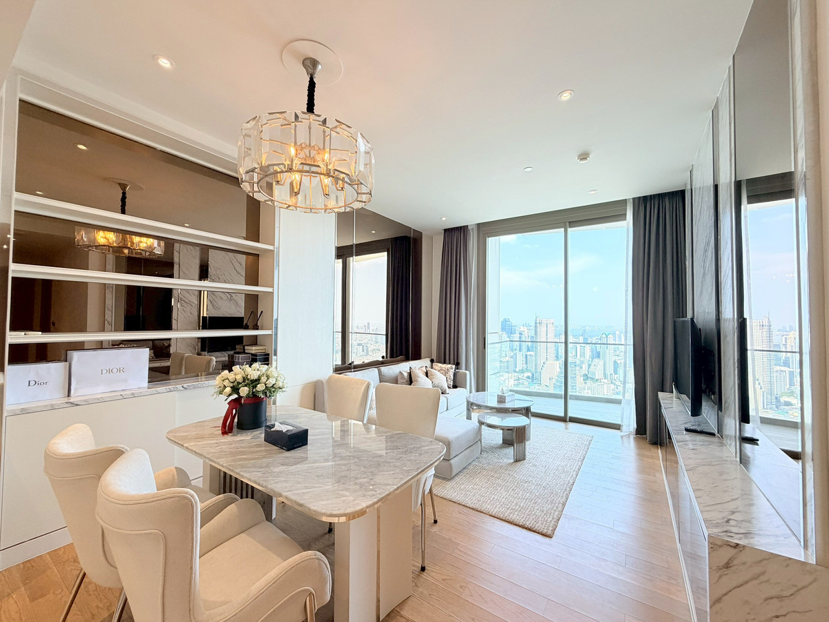 For RentCondoWongwianyai, Charoennakor : Super luxury condo for rent near BTS Charoen Nakhon ✨ Magnolias Icon Siam ✨2 bedrooms, fully furnished, high floor, Chao Phraya River view.