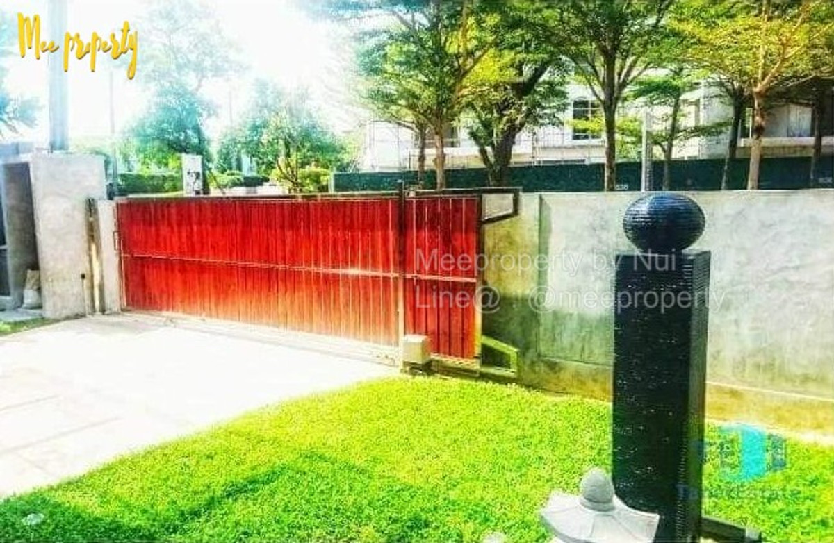 For RentHousePattanakan, Srinakarin : For rent, 3-story detached house, AQ ARBOR Suan Luang Rama 9, fully furnished. 🔥🔥In front of the garden, the best location in the project.   Single house project Three floors of luxury Premium level, modern style ME-046