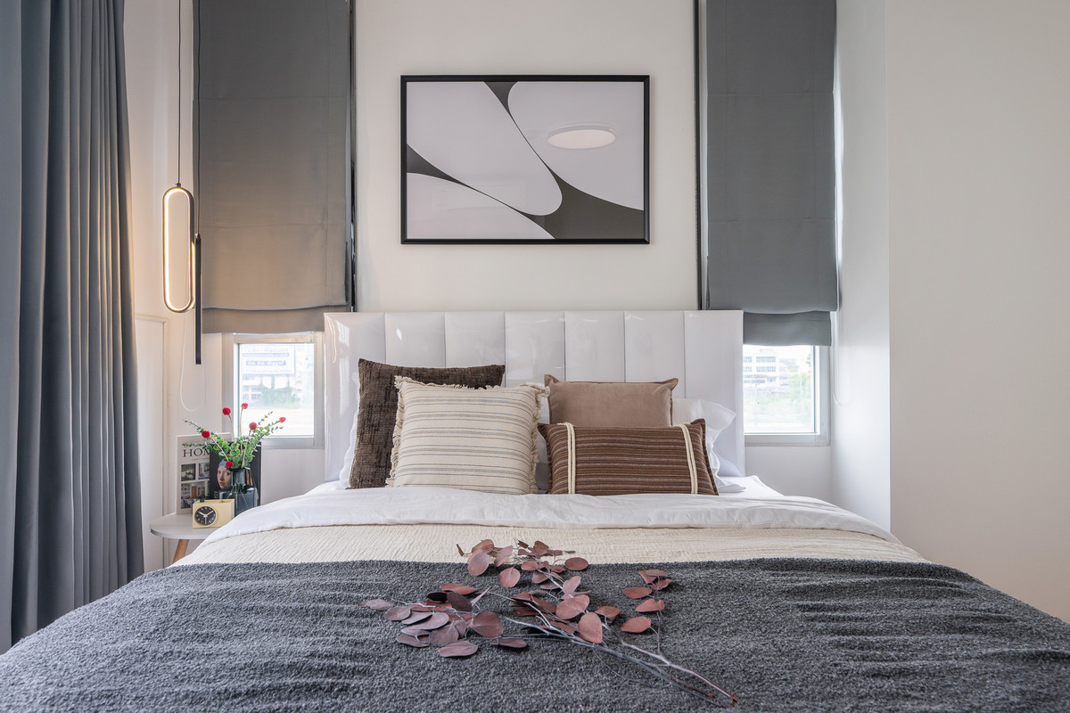 For SaleCondoLadkrabang, Suwannaphum Airport : K-6821 Corner room, newly decorated, near Suvarnabhumi Airport, Condo for sale, Lumpini On Nut, Lat Krabang 2, ready to move in.