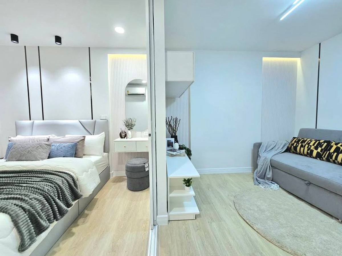 ขายคอนโดรามคำแหง หัวหมาก : K-6819 ห้องสวย ตกแต่งใหม่ พร้อมอยู่ ขาย D condo รามคำแหง ใกล้ Airport Link สถานีรามคำแหง