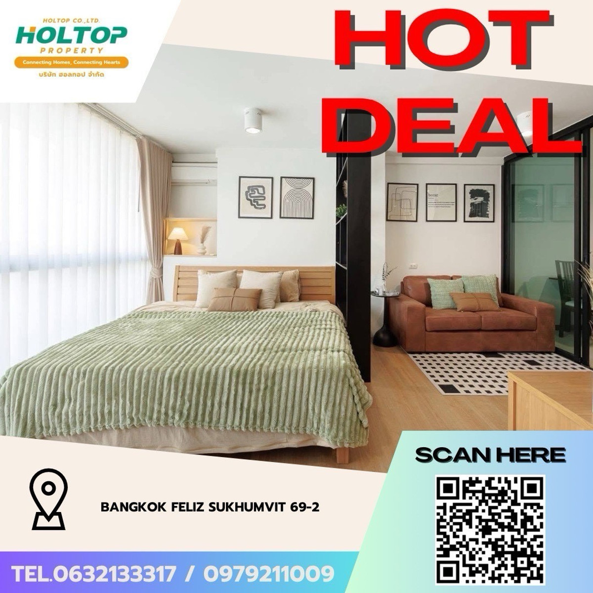 For RentCondoOnnut, Udomsuk : #Z5115💥 210369 🔥Condo for rent Bangkok Feliz Sukhumvit 69-2 (original code Z4606)