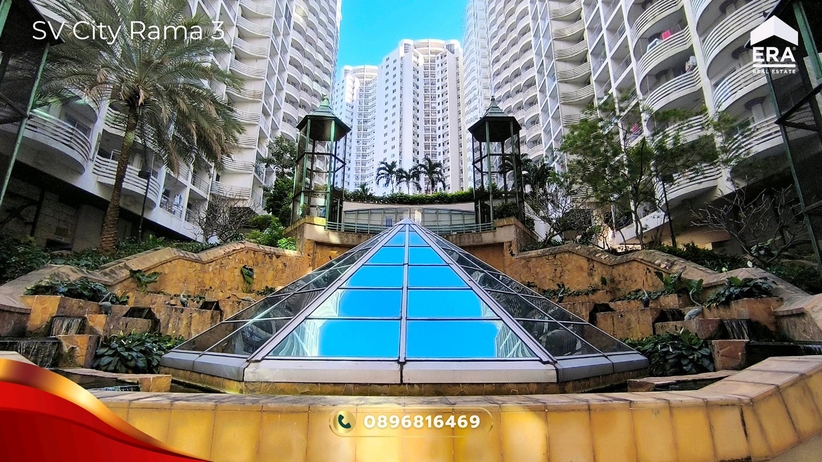 For SaleCondoRama3 (Riverside),Satupadit : Condo for sale SV City Rama 3, 18th floor, Building 8, beautiful view, see the Chao Phraya River and KingBridge Tower, room 2 Bed 1 Bath, good condition, ready to move in, SV City Rama 3 Condo for Sale.