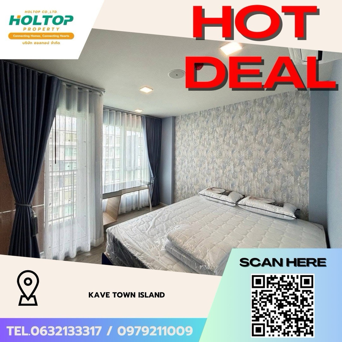 For RentCondoPathum Thani,Rangsit, Thammasat : #Z5109💥 200369 🔥Condo for rent Kave Town Island