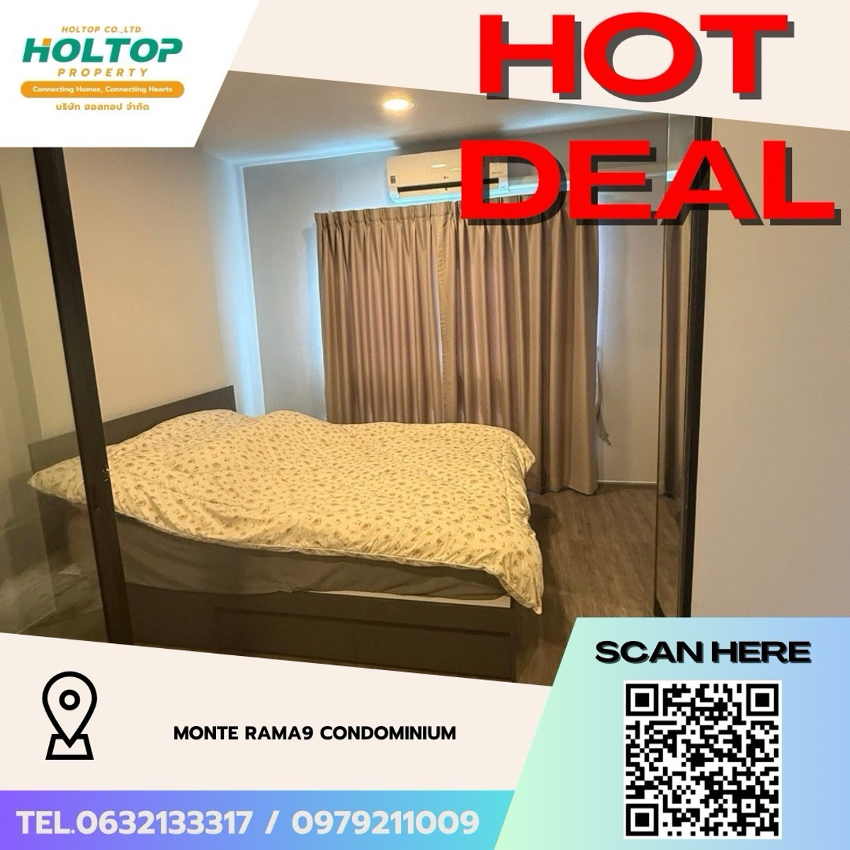 For RentCondoRama9, Petchburi, RCA : #Z5098💥 200369 🔥Condo for rent Monte Rama9 Condominium