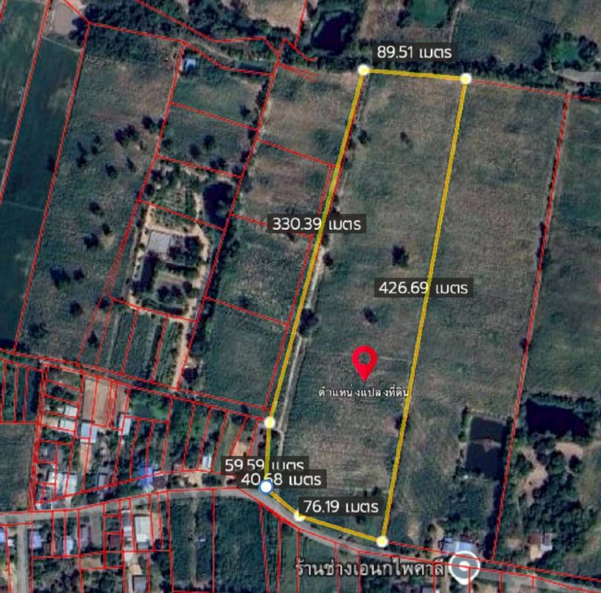 For RentLandNakhon Sawan : Land for rent, 5 rai, view of cassava plantation, near school and Phaisali Hospital, Phaisali District, Nakhon Sawan Province.
