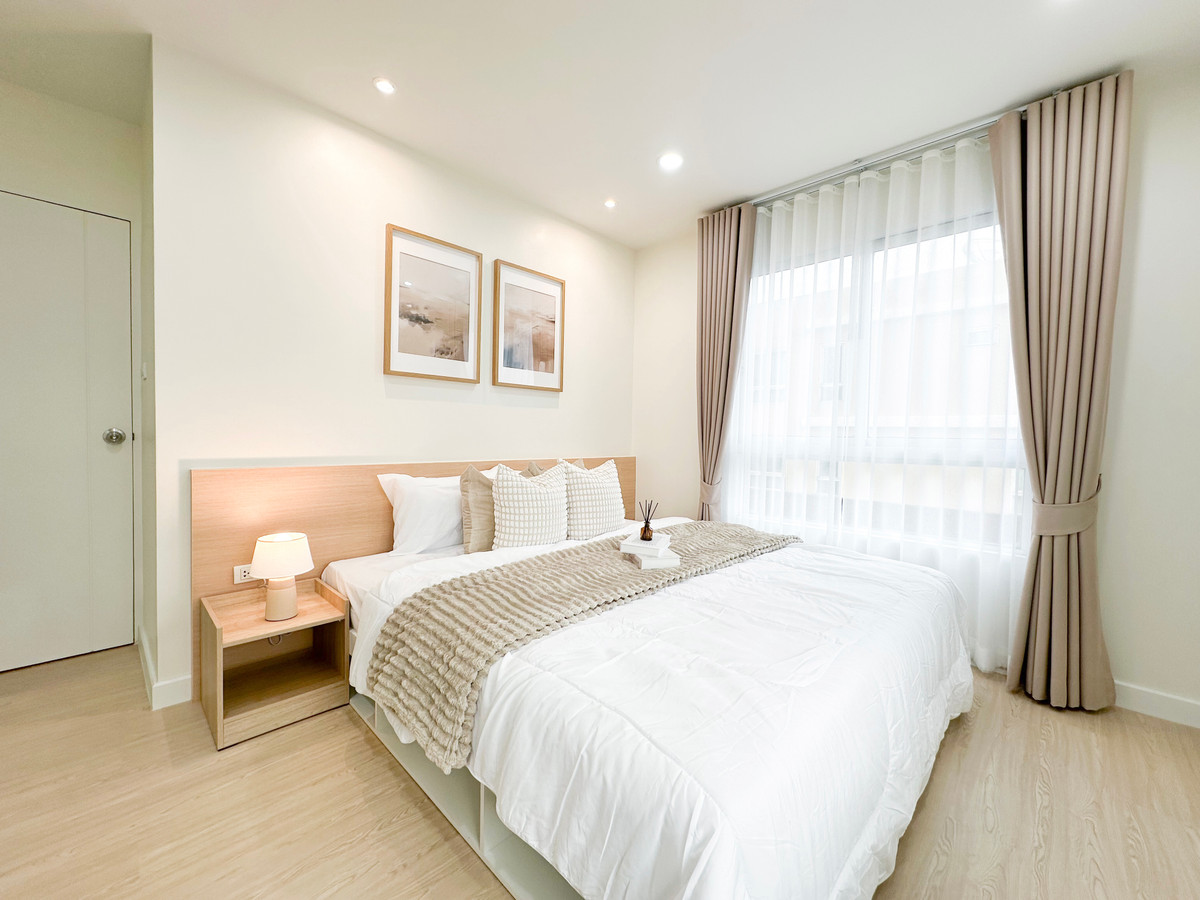 For SaleCondoKaset Nawamin,Ladplakao : 2 bedrooms, 2 bathrooms, near BTS Green Line, Kasetsart University, newly renovated.