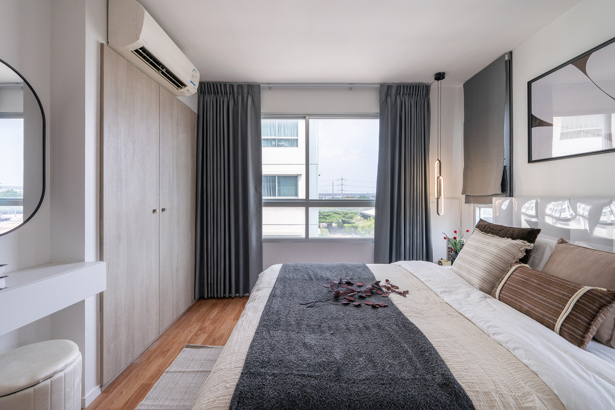 For SaleCondoLadkrabang, Suwannaphum Airport : K-6821 Corner room, newly decorated, near Suvarnabhumi Airport, Condo for sale, Lumpini On Nut, Lat Krabang 2, ready to move in.