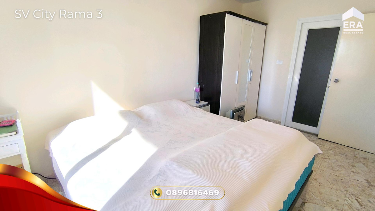 For SaleCondoRama3 (Riverside),Satupadit : Condo for sale SV City Rama 3, 18th floor, Building 8, beautiful view, see the Chao Phraya River and KingBridge Tower, room 2 Bed 1 Bath, good condition, ready to move in, SV City Rama 3 Condo for Sale.