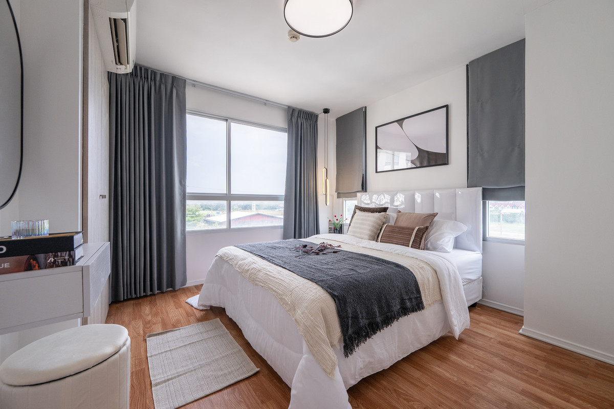 For SaleCondoLadkrabang, Suwannaphum Airport : K-6821 Corner room, newly decorated, near Suvarnabhumi Airport, Condo for sale, Lumpini On Nut, Lat Krabang 2, ready to move in.