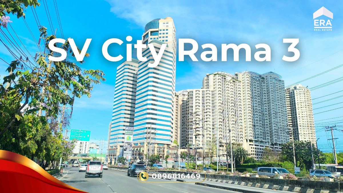 For SaleCondoRama3 (Riverside),Satupadit : Condo for sale SV City Rama 3, 18th floor, Building 8, beautiful view, see the Chao Phraya River and KingBridge Tower, room 2 Bed 1 Bath, good condition, ready to move in, SV City Rama 3 Condo for Sale.