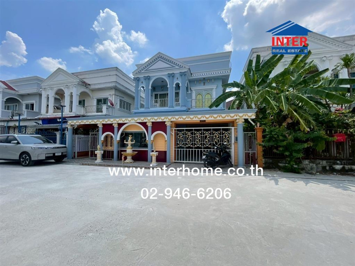 For SaleHouseLadkrabang, Suwannaphum Airport : 2-story detached house, 51.8 sq m, Suan Luang Ville Village 2. Soi Chaloem Phrakiat R. 9 Soi 28, Intersection 8, Chaloem Phrakiat Rama 9 Road, Prawet District, Bangkok