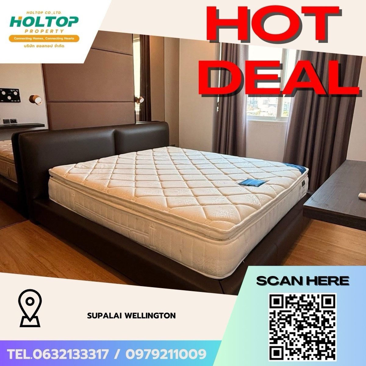 For RentCondoRama9, Petchburi, RCA : #Z5093💥 200369 🔥Condo for rent Supalai Wellington