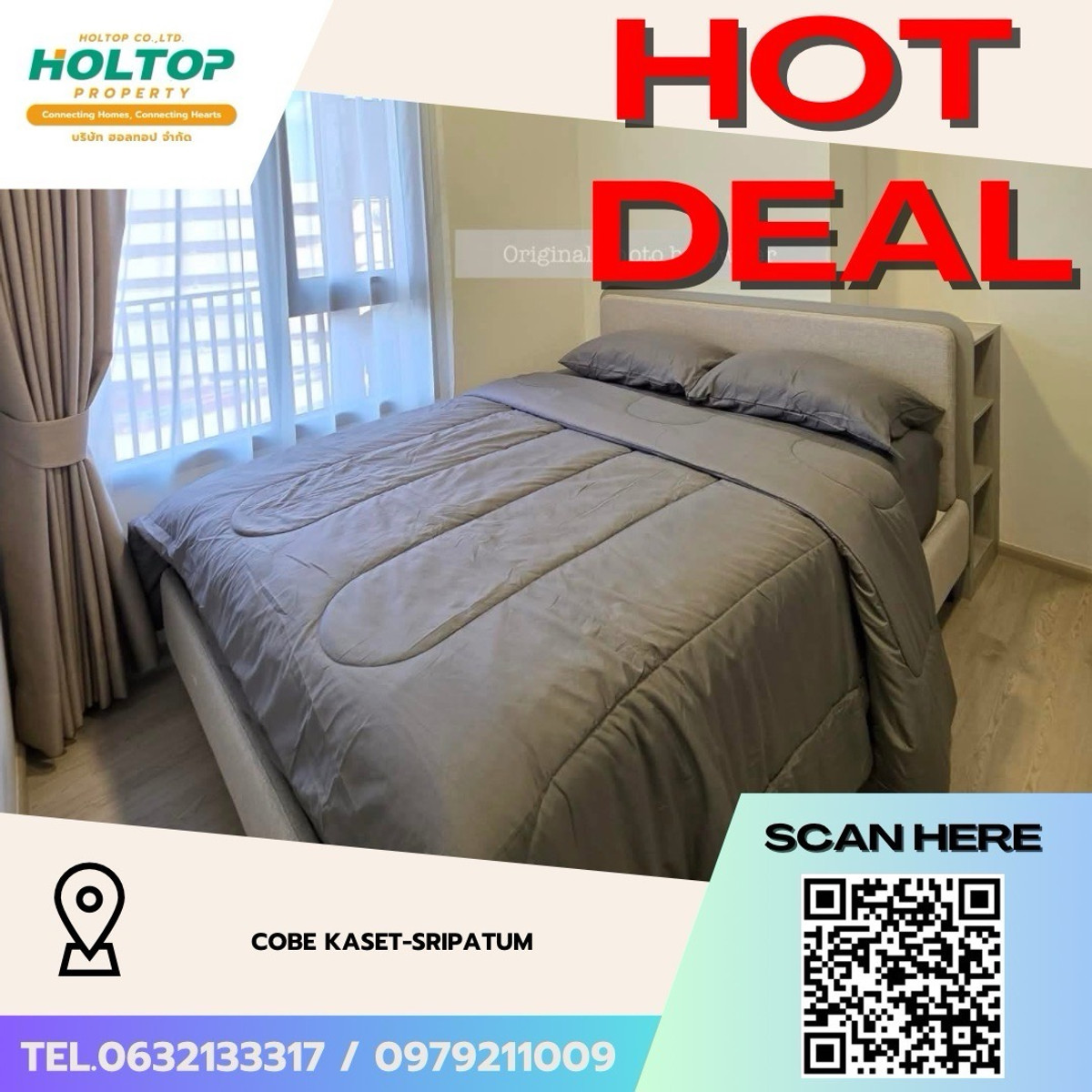 For RentCondoKasetsart, Ratchayothin : #Z5094💥 200369🔥Condo for rent COBE Kaset-Sripatum