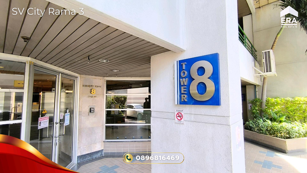 For SaleCondoRama3 (Riverside),Satupadit : Condo for sale SV City Rama 3, 18th floor, Building 8, beautiful view, see the Chao Phraya River and KingBridge Tower, room 2 Bed 1 Bath, good condition, ready to move in, SV City Rama 3 Condo for Sale.