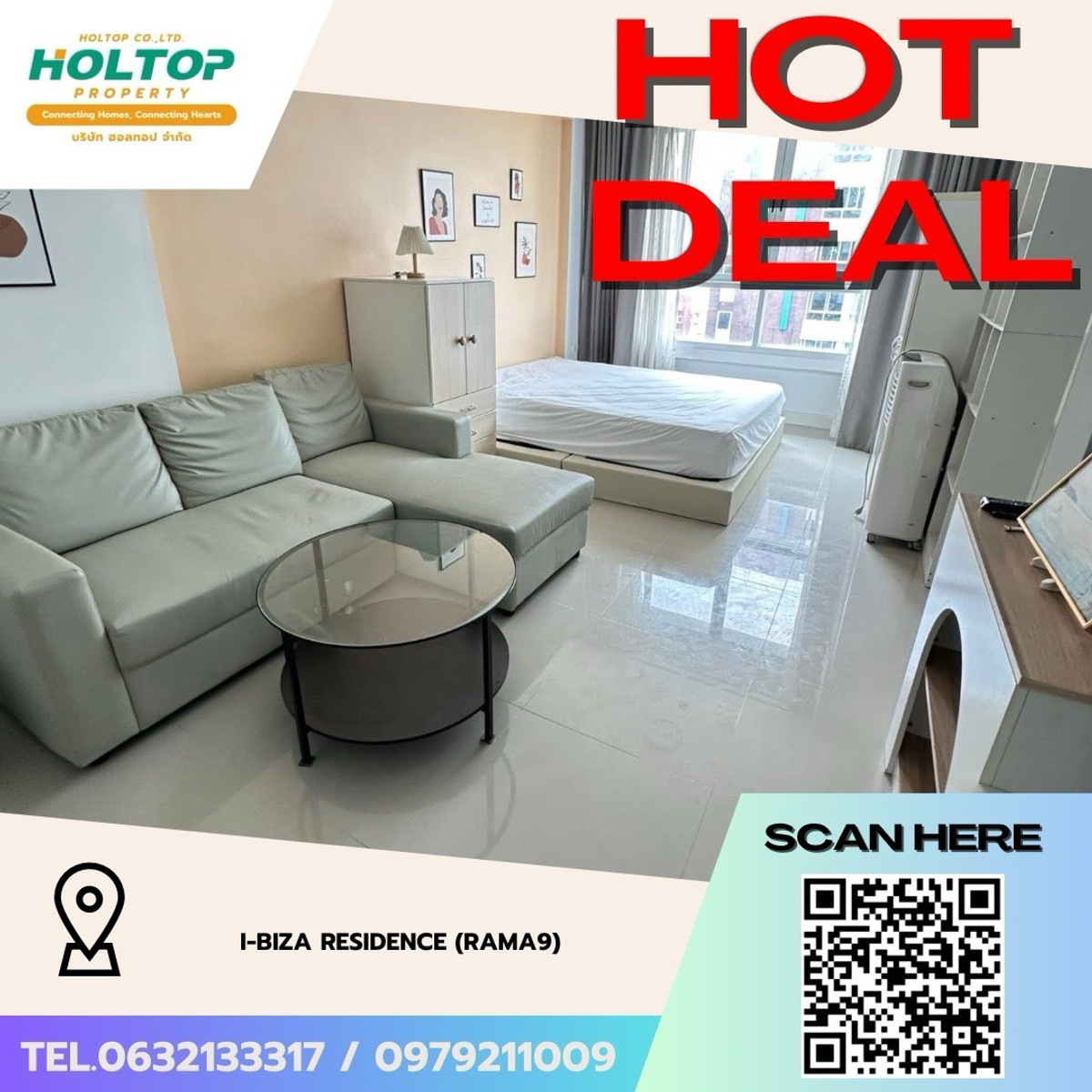 For RentCondoRama9, Petchburi, RCA : #Z5103💥 200369 🔥Condo for rent i-biza residence (Rama9)