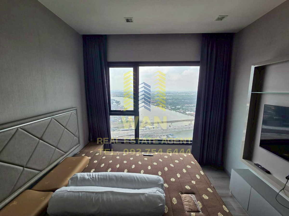 ให้เช่าคอนโดรัตนาธิเบศร์ สนามบินน้ำ พระนั่งเกล้า : ให้เช่า The politan rive แบบ 2 ห้องนอน ขนาด 52 ตร.ม. เฟอร์นิเจอร์เครื่องใช้ไฟฟ้าครบ วิวแม่น้ำ 