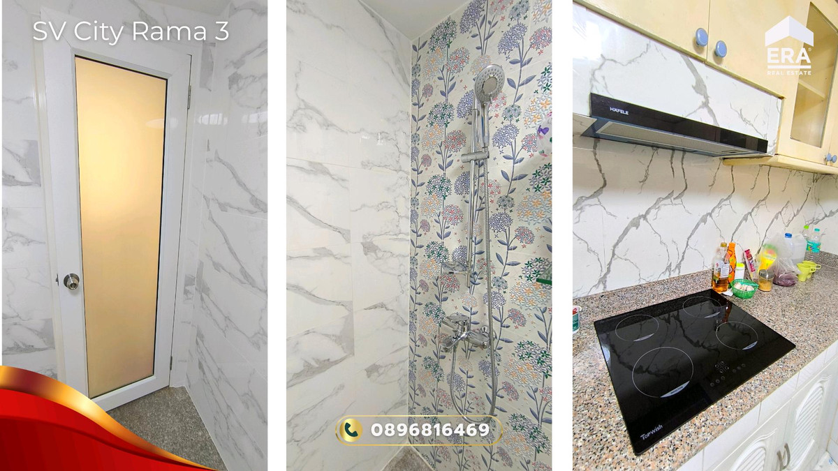 For SaleCondoRama3 (Riverside),Satupadit : Condo for sale SV City Rama 3, 18th floor, Building 8, beautiful view, see the Chao Phraya River and KingBridge Tower, room 2 Bed 1 Bath, good condition, ready to move in, SV City Rama 3 Condo for Sale.