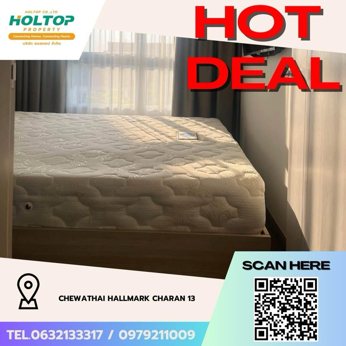 For RentCondoPinklao, Charansanitwong : #Z5086💥 200369 🔥Condo for rent Chewathai Hallmark Charan 13 (original code Z4698)