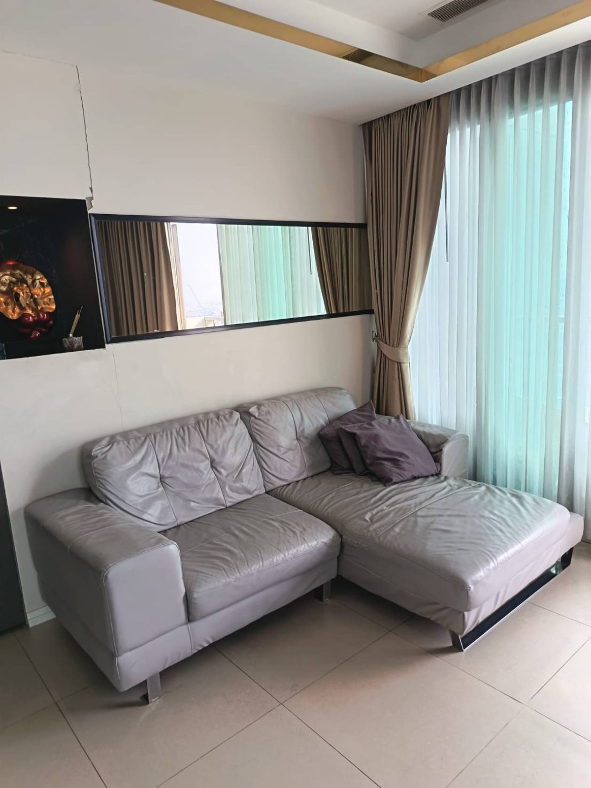 For RentCondoWongwianyai, Charoennakor : Condo for rent, shady atmosphere, The River Condominium 2 beds