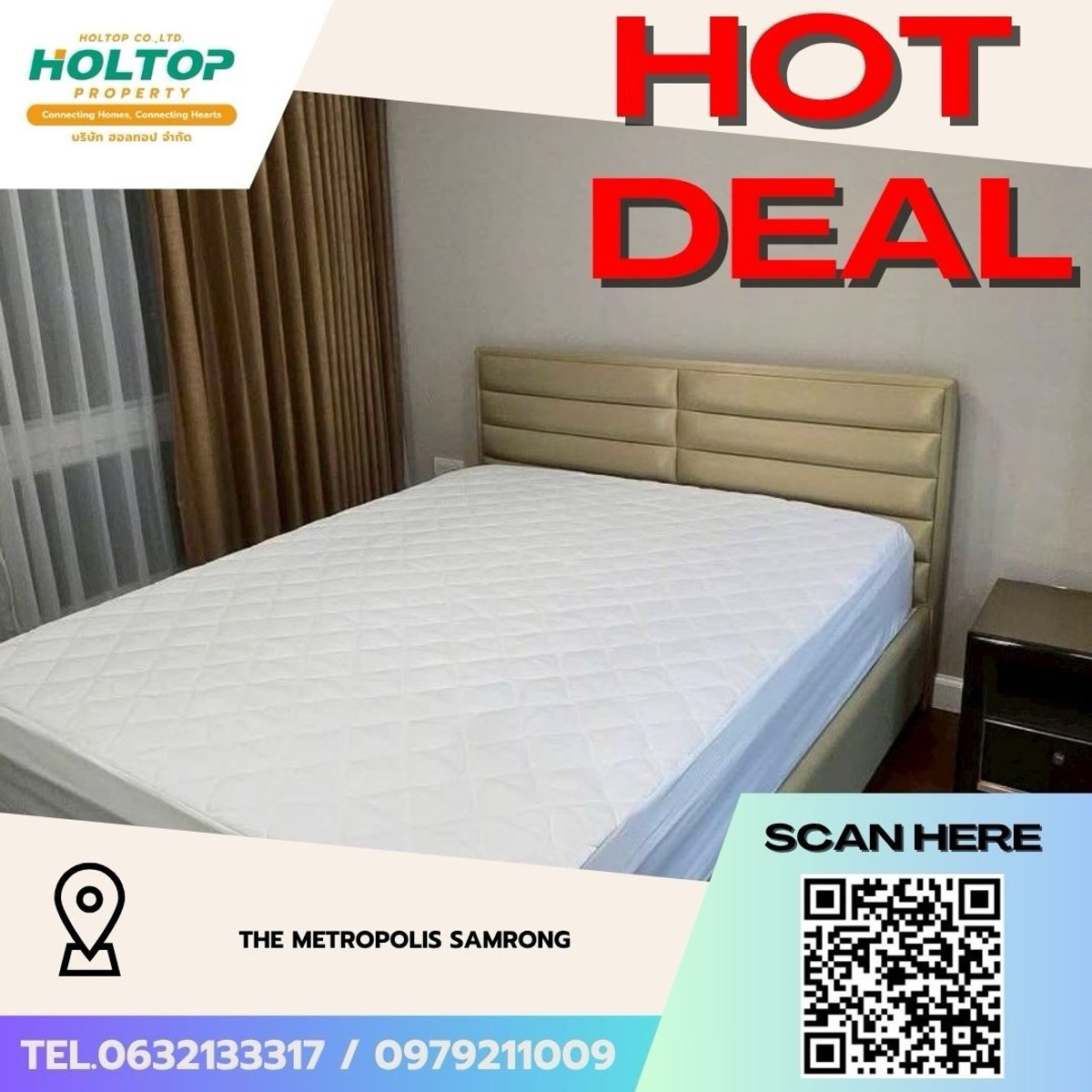 For RentCondoSamut Prakan,Samrong : #Z5088💥 200369 🔥Condo for rent The Metropolis Samrong (original code Z4432)