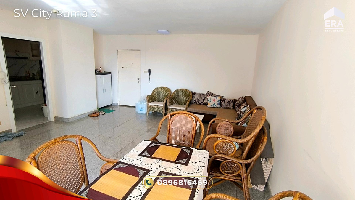 For SaleCondoRama3 (Riverside),Satupadit : Condo for sale SV City Rama 3, 18th floor, Building 8, beautiful view, see the Chao Phraya River and KingBridge Tower, room 2 Bed 1 Bath, good condition, ready to move in, SV City Rama 3 Condo for Sale.