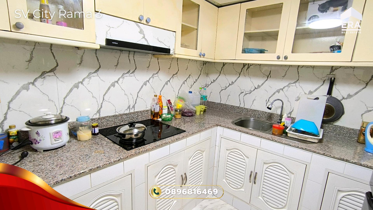 For SaleCondoRama3 (Riverside),Satupadit : Condo for sale SV City Rama 3, 18th floor, Building 8, beautiful view, see the Chao Phraya River and KingBridge Tower, room 2 Bed 1 Bath, good condition, ready to move in, SV City Rama 3 Condo for Sale.